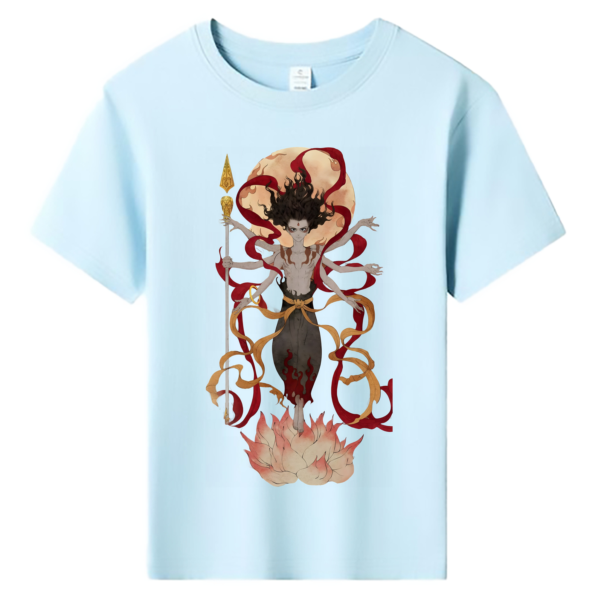 （画像用） Ne Zha 2 ナタ 魔童の大暴れ 綿100％キッズTシャツ（フロントプリント）
